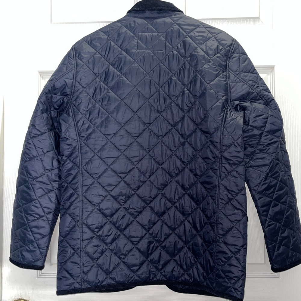 Barbour Tartan 
Men's Quilted Navy Jacket - Picture 7 of 11